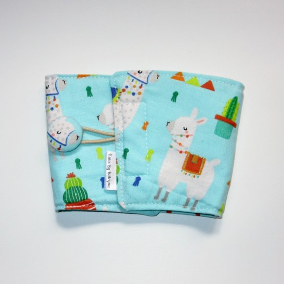 Llama Reusable Fabric Coffee Cozy - Picture 4 of 5